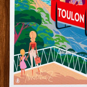 Affiche toulon Signée Monsieur Z, Tirage d'art,