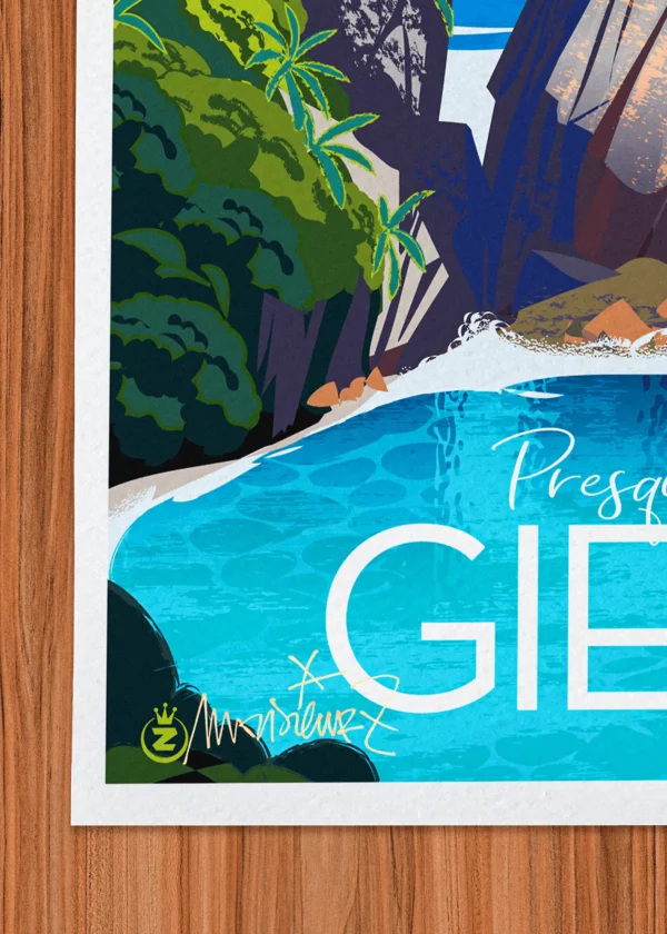 Signature-489 Affiche giens Signée Monsieur Z, Tirage d'art,