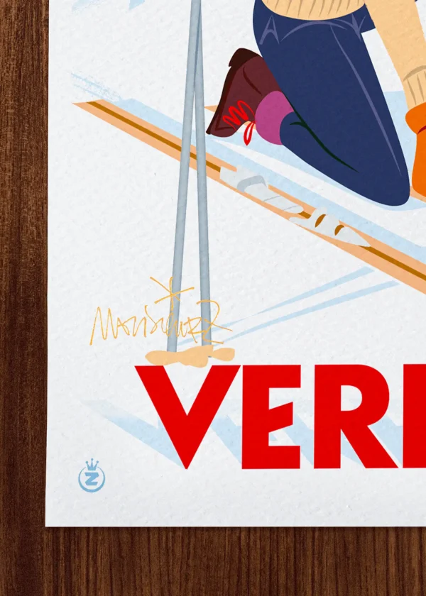 Signature-491 Affiche verbier Signée Monsieur Z, Tirage d'art,