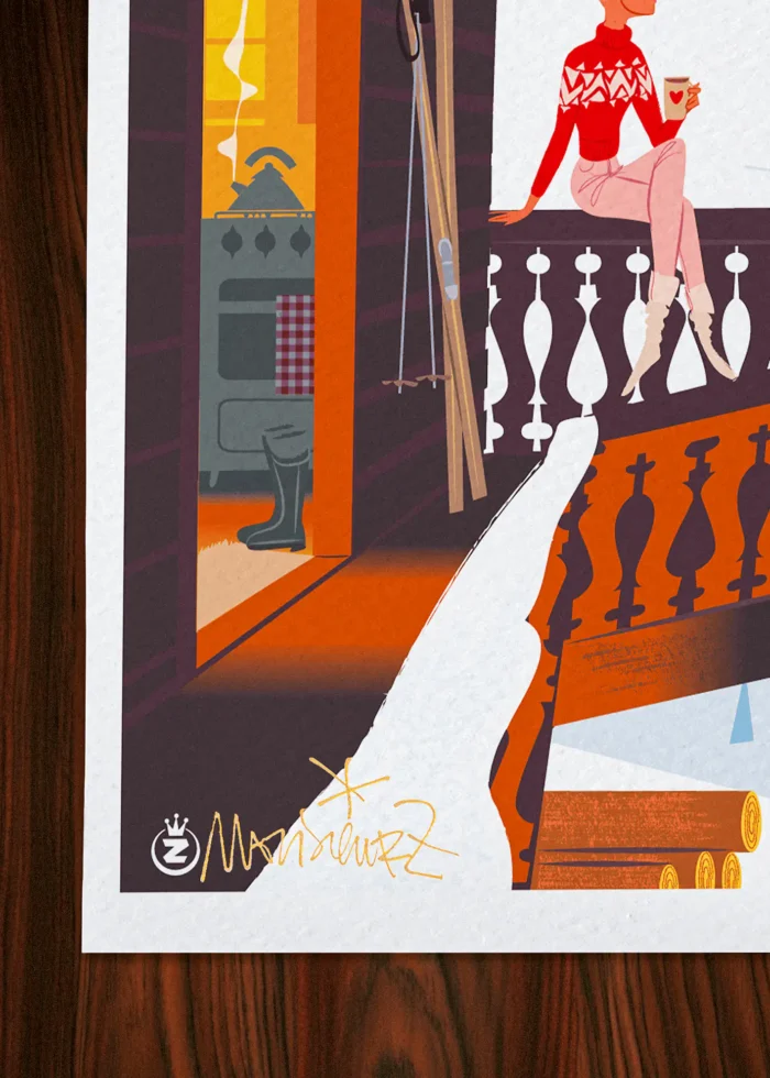 Signature-492 Affiche montagne Signée Monsieur Z, Tirage d'art,