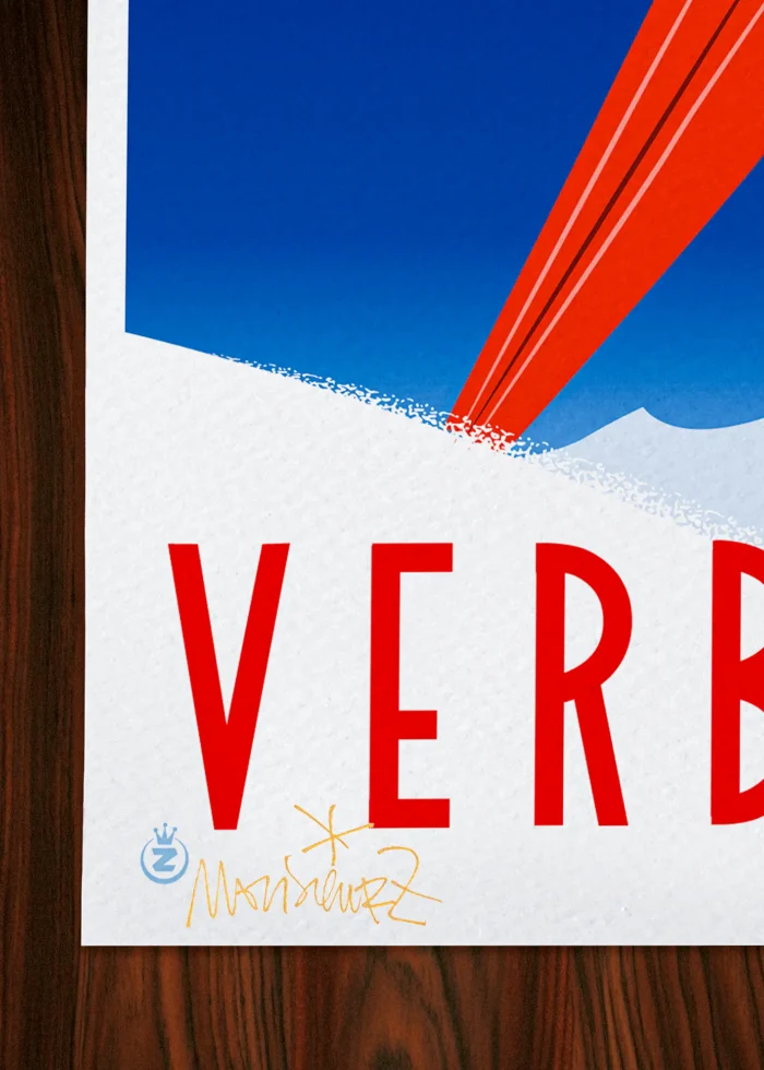 Signature-494 Affiche montagne Signée Monsieur Z, Tirage d'art,