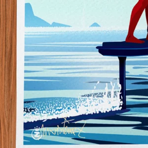 Affiche surf Signée Monsieur Z, Tirage d'art,