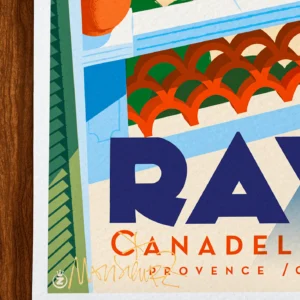 Affiche Rayol Signée Monsieur Z, Tirage d'art,
