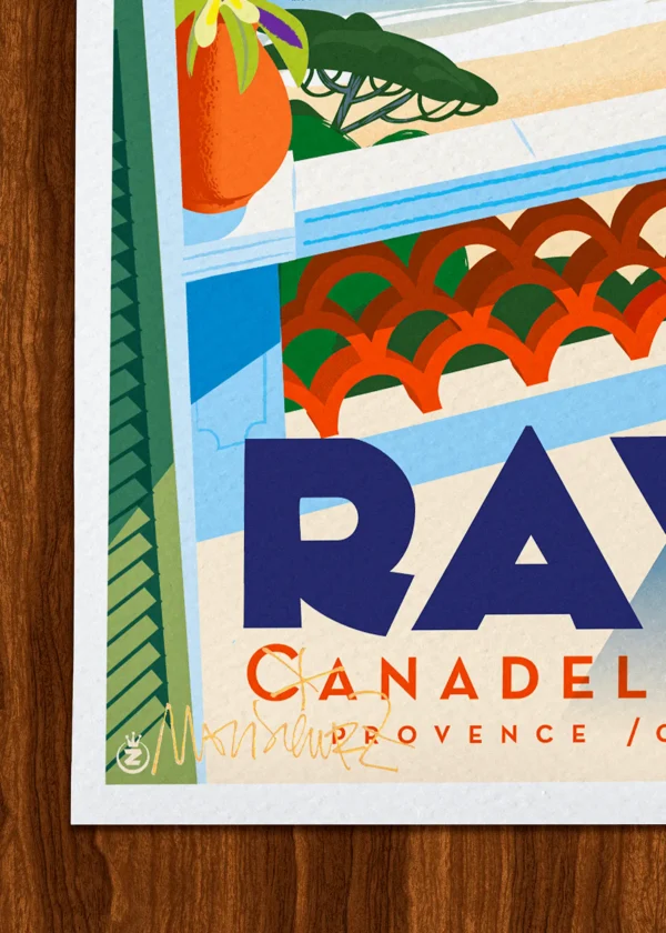 Signature-506 Affiche Rayol Signée Monsieur Z, Tirage d'art,