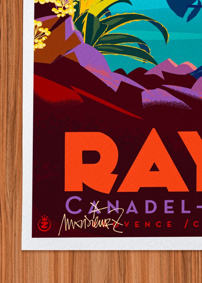 Signature-507 Affiche Rayol Signée Monsieur Z, Tirage d'art,