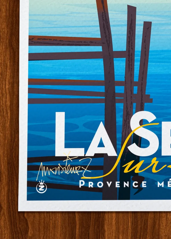 Signature-508 Affiche La seyne Signée Monsieur Z, Tirage d'art,