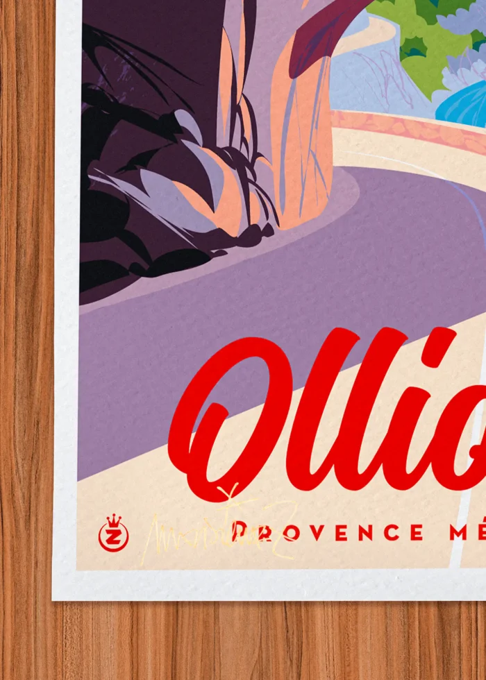 Signature-510 Affiche oullioules Signée Monsieur Z, Tirage d'art,