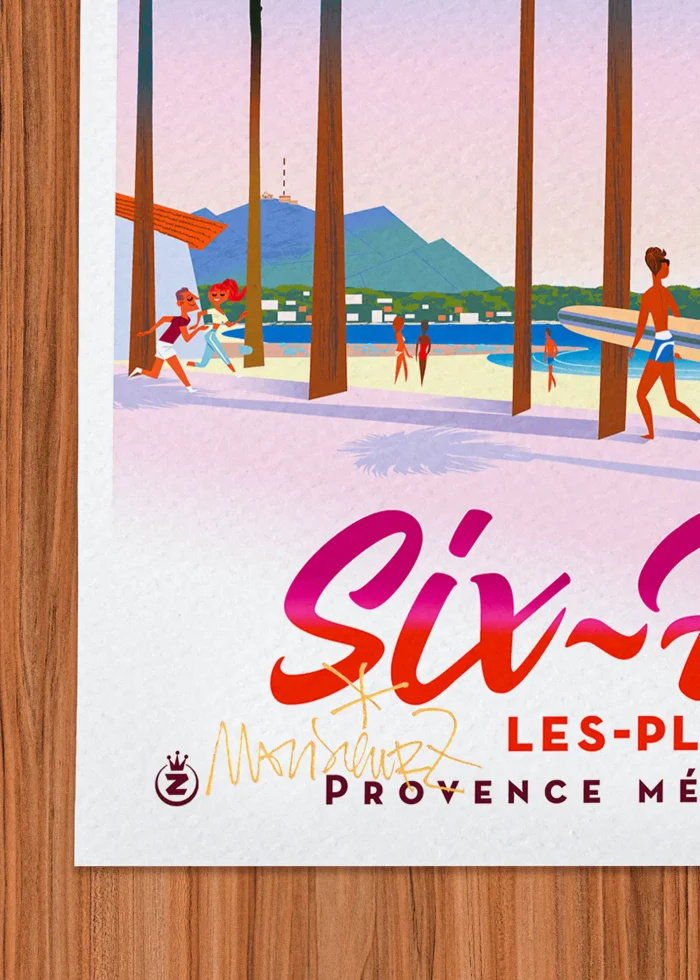 Signature-512 Affiche Six fours Signée Monsieur Z, Tirage d'art,