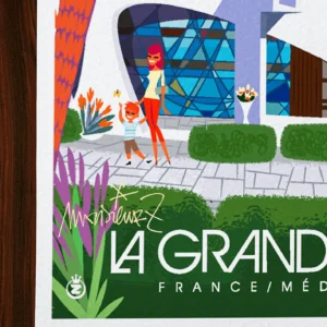 Affiche La grande motte Signée Monsieur Z, Tirage d'art,