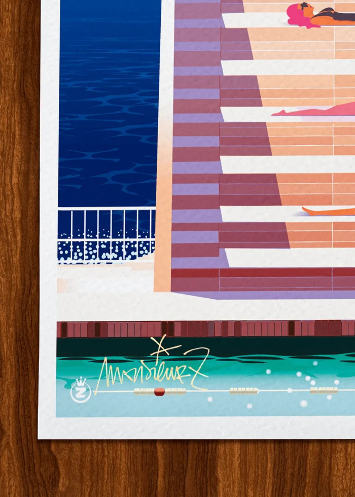 Signature-515 Affiche Marseille Signée Monsieur Z, Tirage d'art,