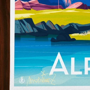 Affiche Alpes Signée Monsieur Z, Tirage d'art,