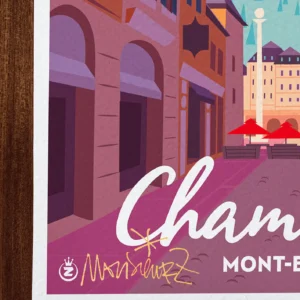 Affiche Chamonix Signée Monsieur Z, Tirage d'art,