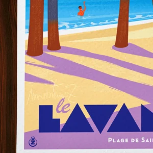 Affiche Lavandou Signée Monsieur Z, Tirage d'art,