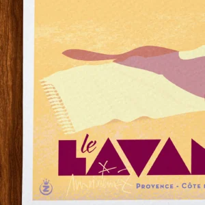 Affiche lavandou Signée Monsieur Z, Tirage d'art,