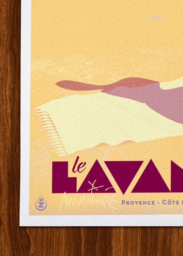 Signature-523 Affiche lavandou Signée Monsieur Z, Tirage d'art,