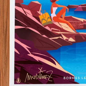 Affiche fort brégançon Signée Monsieur Z, Tirage d'art,