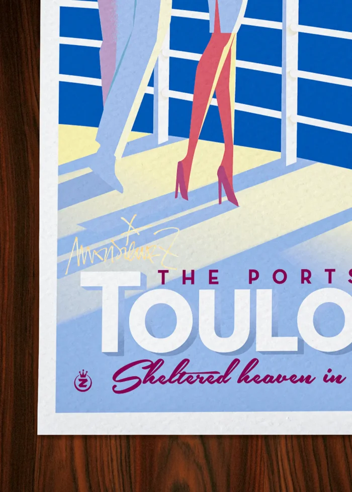 Signature-528 Affiche Toulon Signée Monsieur Z, Tirage d'art,