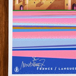 Affiche aigues mortes Signée Monsieur Z, Tirage d'art,