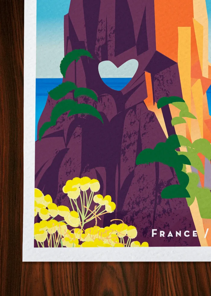 Signature-533 Affiche Corse Signée Monsieur Z, Tirage d'art,