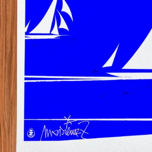 Affiche voiles de saint tropez Signée Monsieur Z, Tirage d'art,
