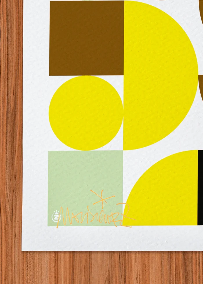 Signature-537 Affiche Abstrait Signée Monsieur Z, Tirage d'art,