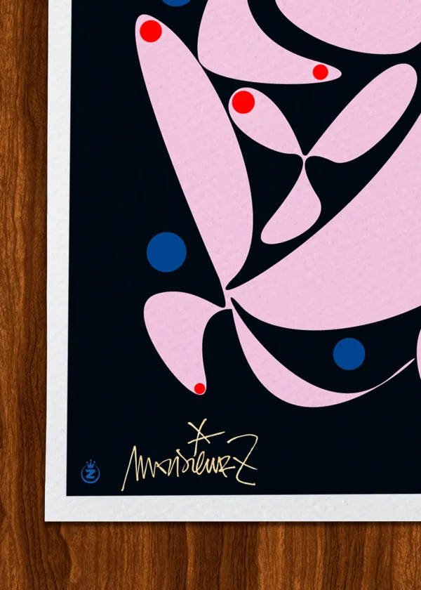 Signature-538 Affiche Abstrait Signée Monsieur Z, Tirage d'art,