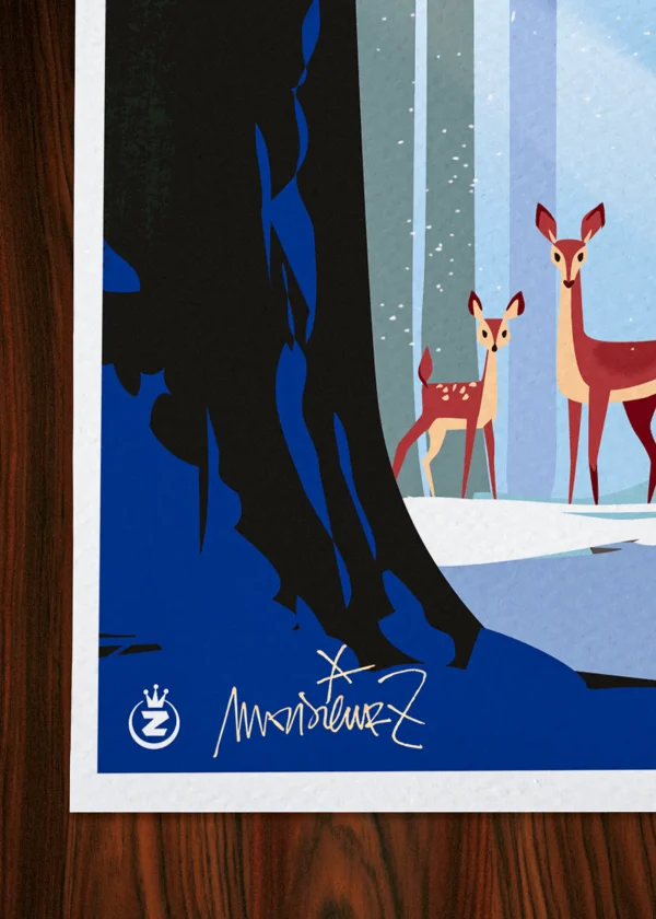 Signature-542 Affiche alpes Signée Monsieur Z, Tirage d'art,