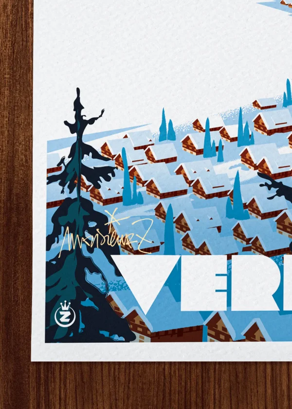 Signature-543 Affiche verbier Signée Monsieur Z, Tirage d'art,