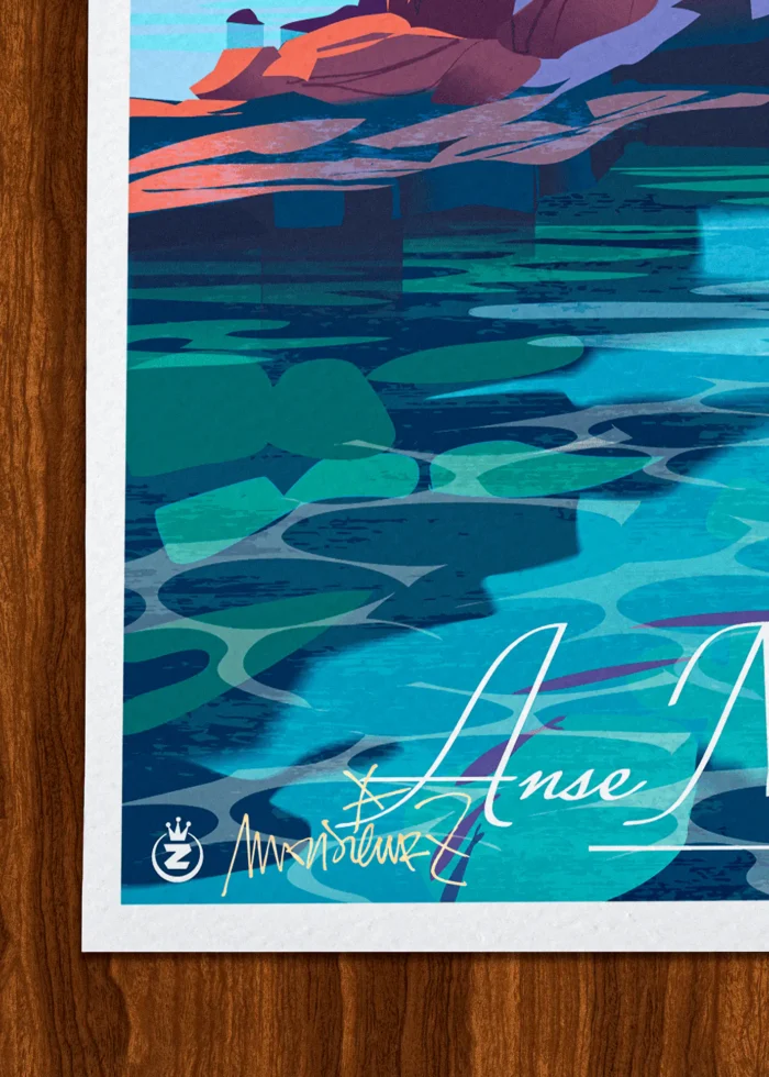 Signature-549 Affiche Anse magau Signée Monsieur Z, Tirage d'art,