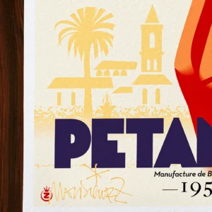 Affiche Pétanque Signée Monsieur Z, Tirage d'art,