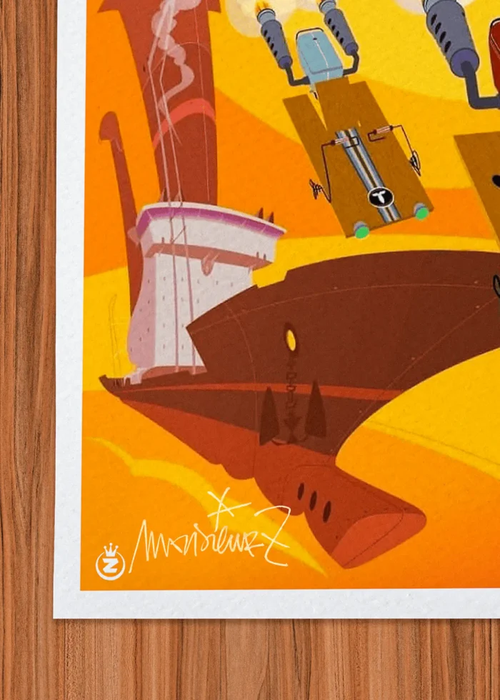 Signature-Ratz-Afond- Affiche Ratz Signée Monsieur Z, Tirage d'art,