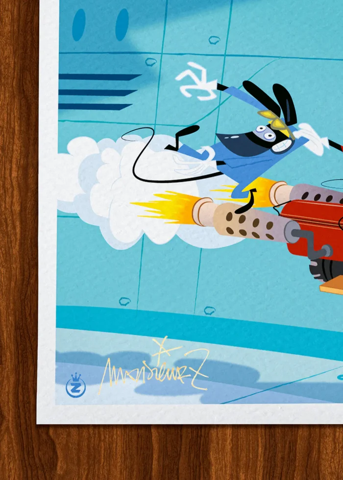 Signature-Ratz-Pied Affiche Ratz Signée Monsieur Z, Tirage d'art,