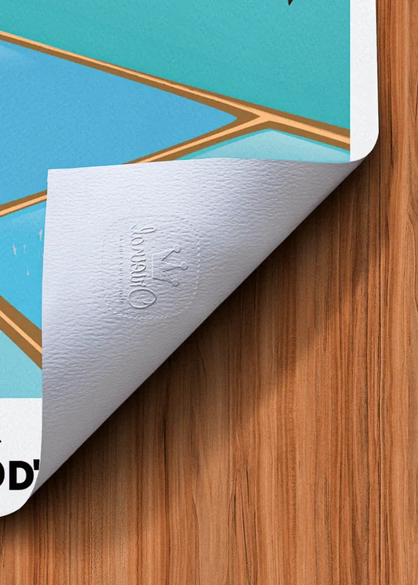 Tampon-001 Affiche Salins de hyères Tampon Original Monsieur Z, Tirage d'art,