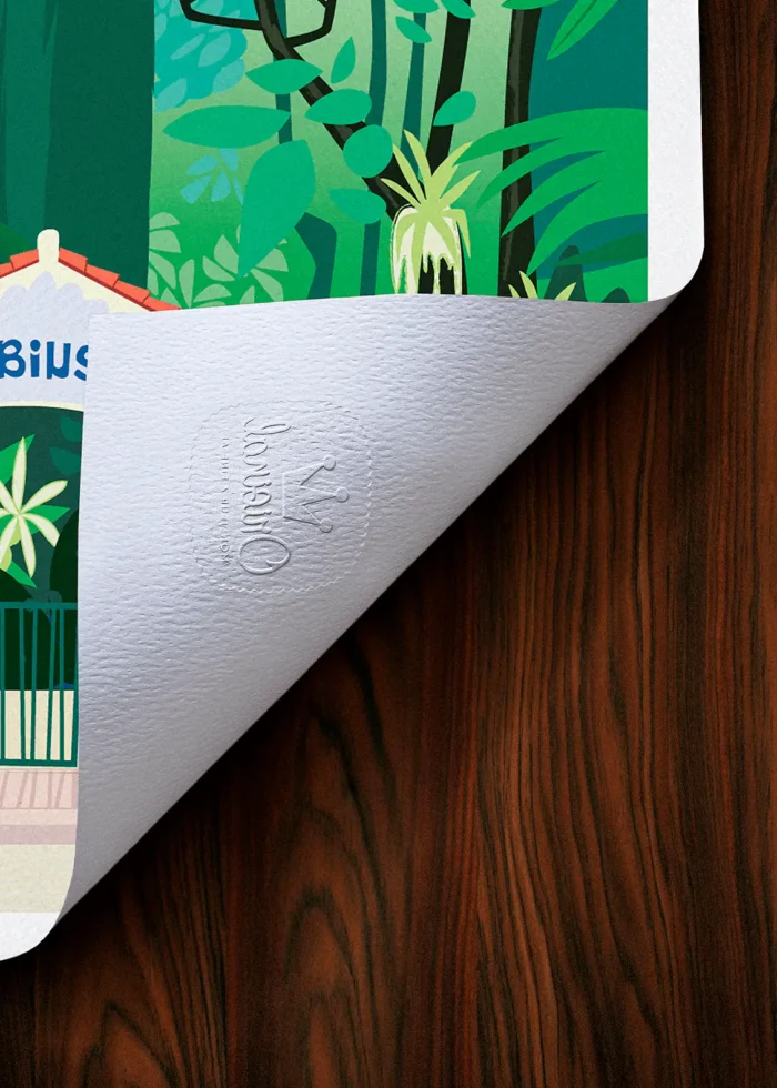 Tampon-008 Affiche hyères Tampon Original Monsieur Z, Tirage d'art,