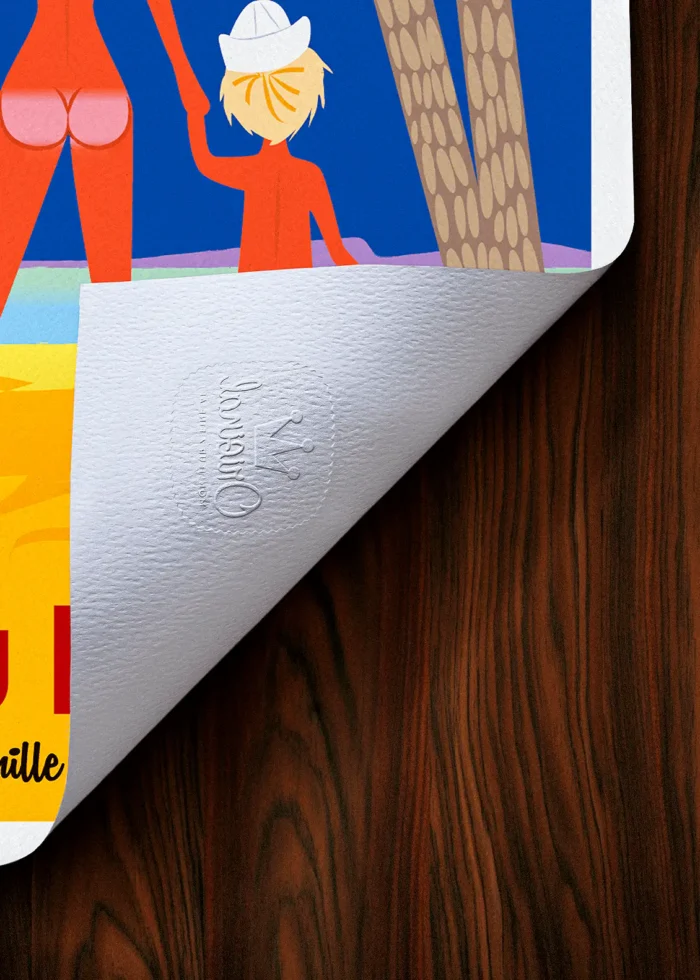 Tampon-033 Affiche île du levant Tampon Original Monsieur Z, Tirage d'art,