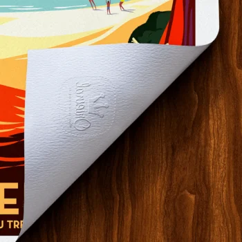 Affiche Porquerolles Tampon Original Monsieur Z, Tirage d'art,