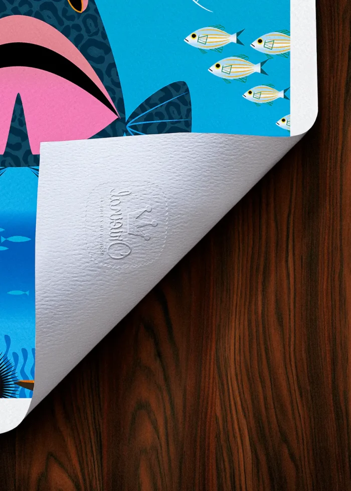 Tampon-038 Affiche port-cros Tampon Original Monsieur Z, Tirage d'art,