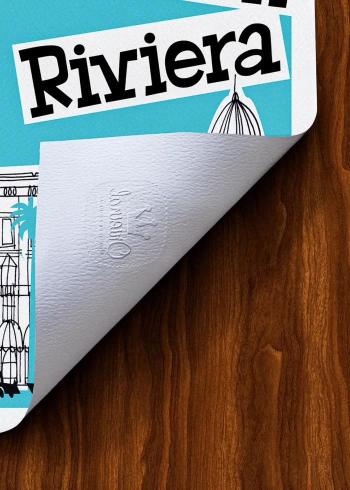 Tampon-040 Affiche french riviera Tampon Original Monsieur Z, Tirage d'art,
