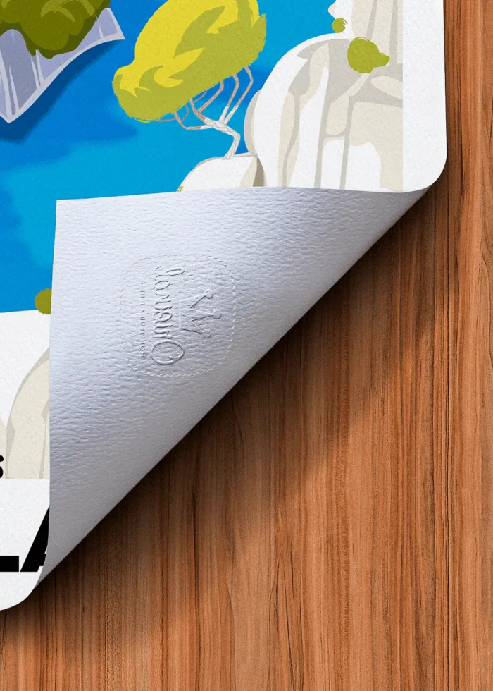 Tampon-059 Affiche marseille calanques Tampon Original Monsieur Z, Tirage d'art,