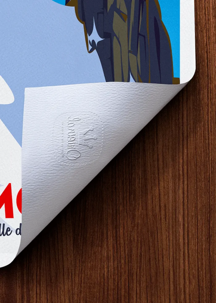 Tampon-074 Affiche Ski Tampon Original Monsieur Z, Tirage d'art,