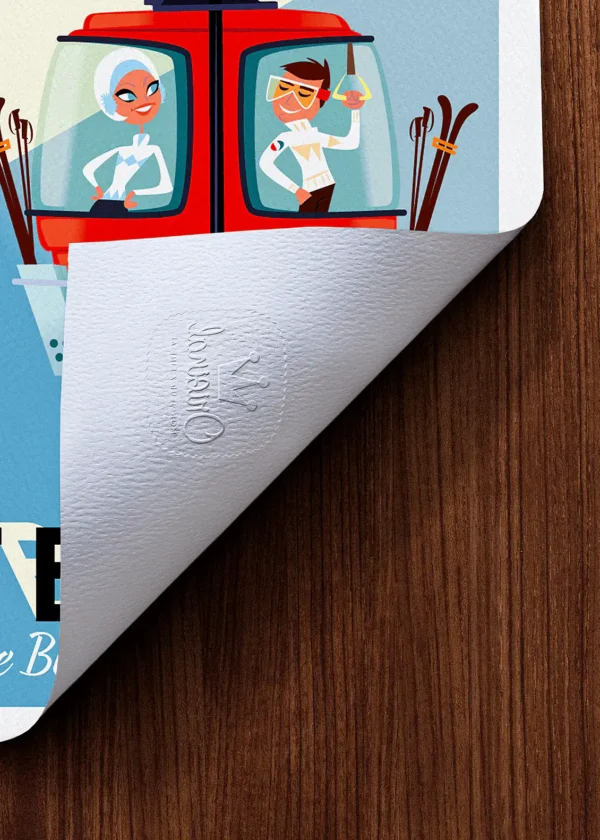 Tampon-077 Affiche Ski Tampon Original Monsieur Z, Tirage d'art,