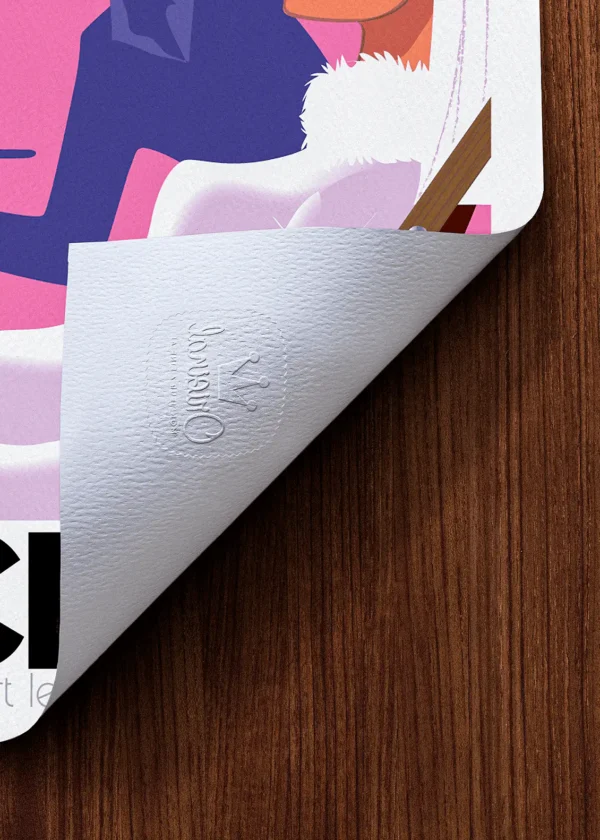 Tampon-095 Affiche Montagne Tampon Original Monsieur Z, Tirage d'art,