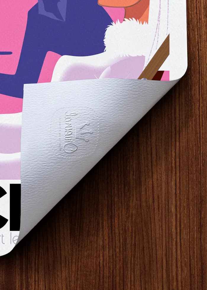 Tampon-095 Affiche Montagne Tampon Original Monsieur Z, Tirage d'art,