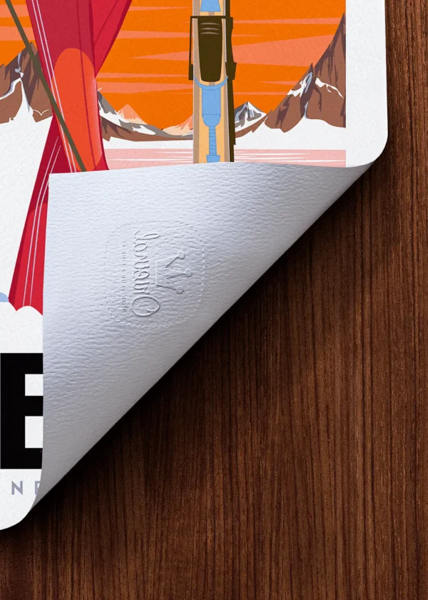 Tampon-105 Affiche Montagne Tampon Original Monsieur Z, Tirage d'art,