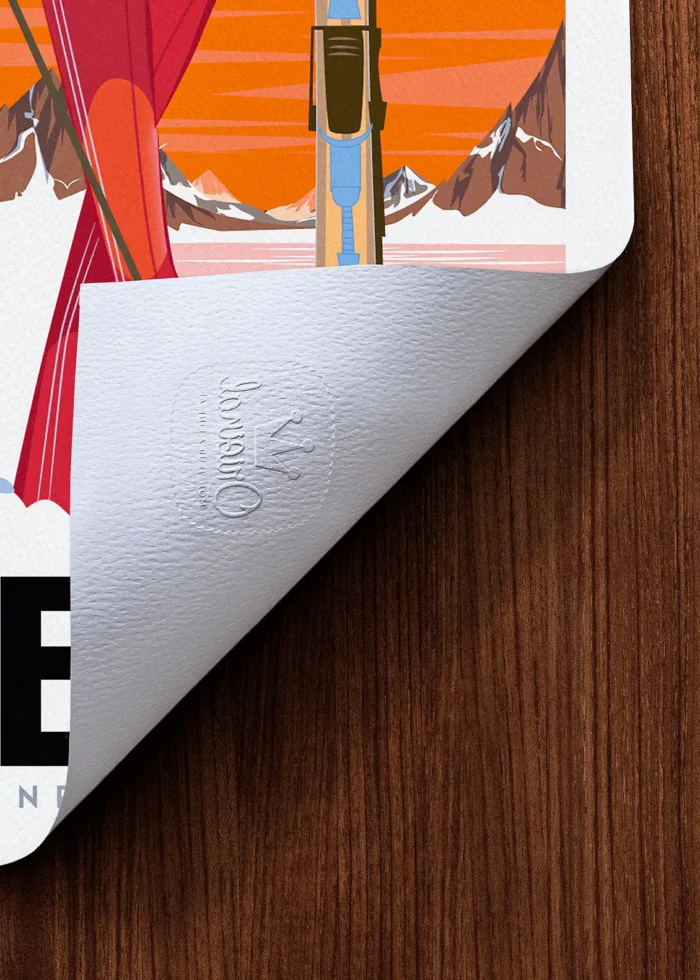 Tampon-105 Affiche Montagne Tampon Original Monsieur Z, Tirage d'art,