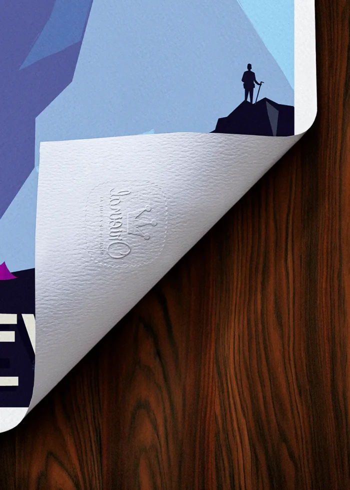 Tampon-124 Affiche Montagne Tampon Original Monsieur Z, Tirage d'art,