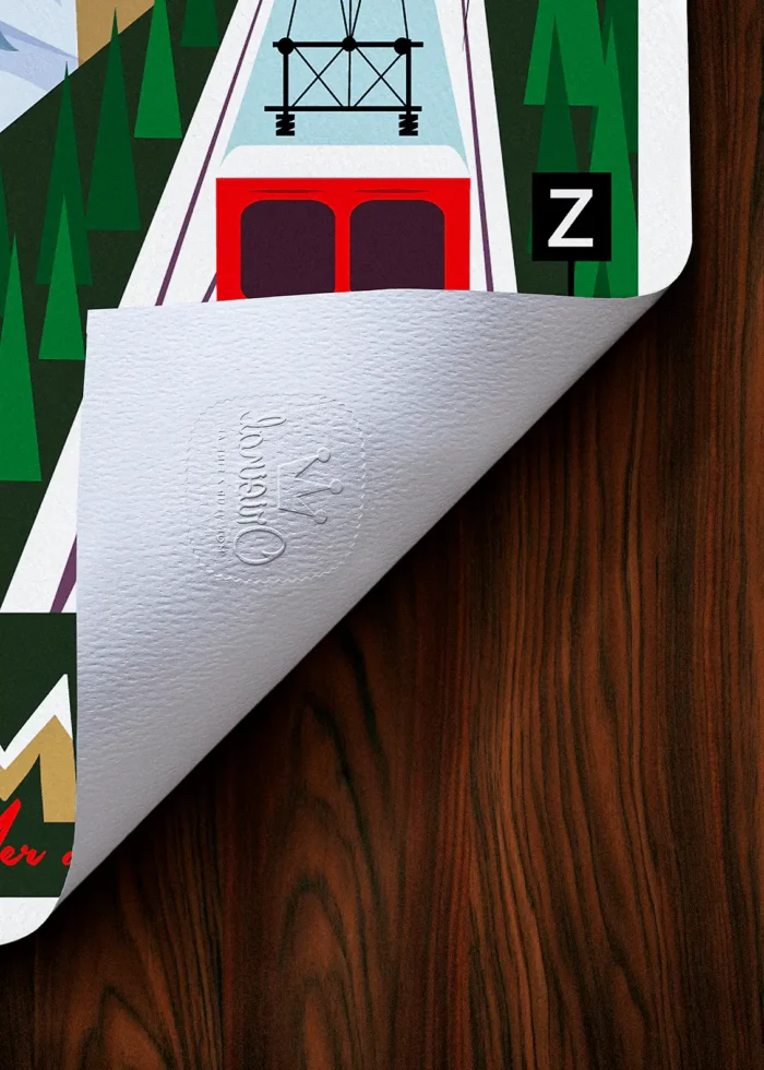 Tampon-127 Affiche Montagne Tampon Original Monsieur Z, Tirage d'art,