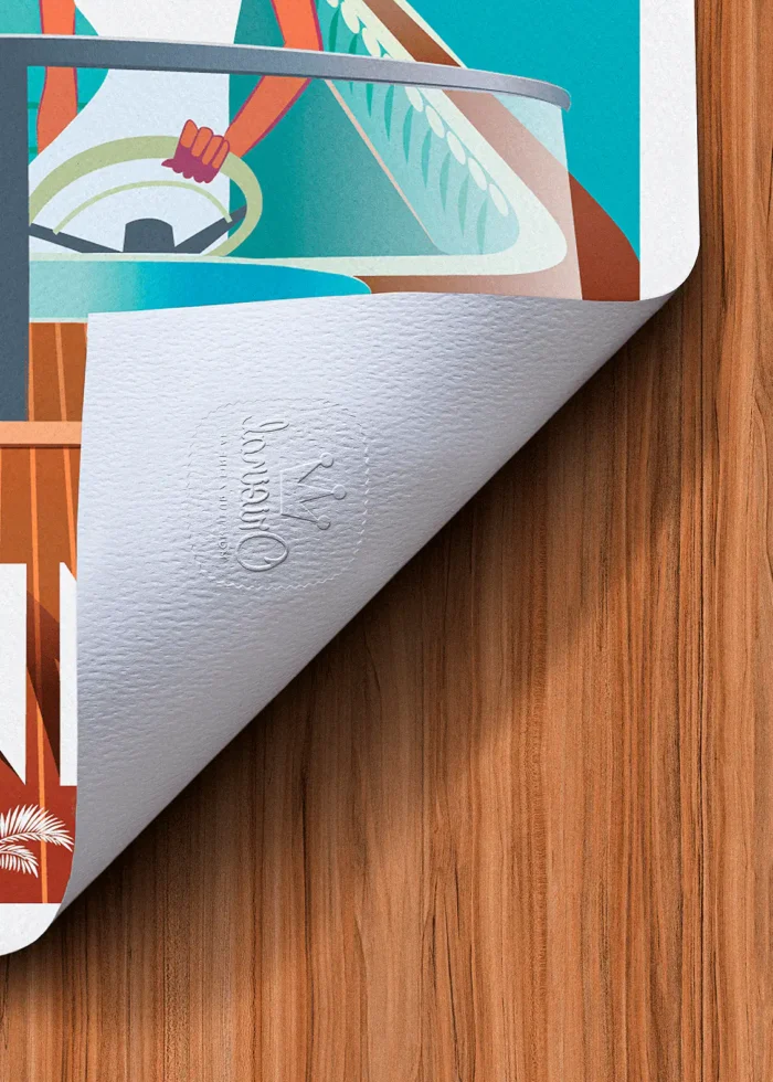 Tampon-134 Affiche Cannnes Tampon Original Monsieur Z, Tirage d'art,