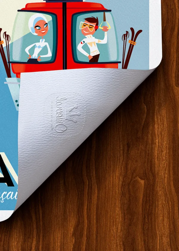 Tampon-158 Affiche Montagne Tampon Original Monsieur Z, Tirage d'art,