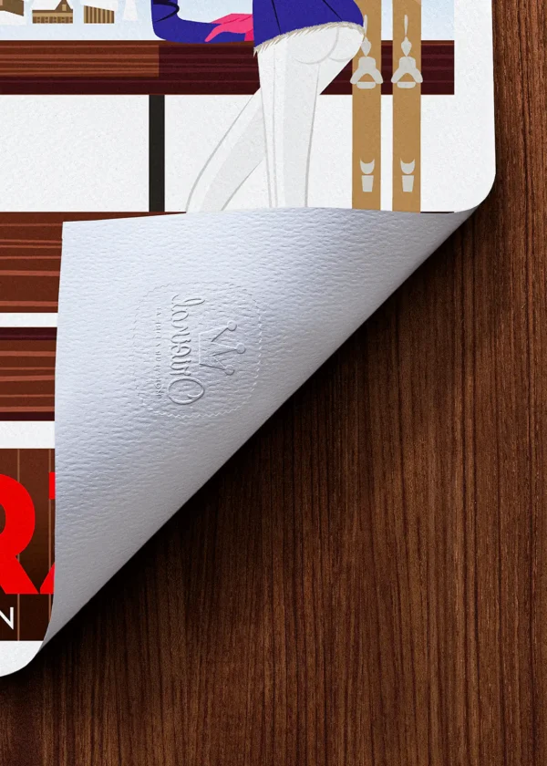 Tampon-160 Affiche Montagne Tampon Original Monsieur Z, Tirage d'art,